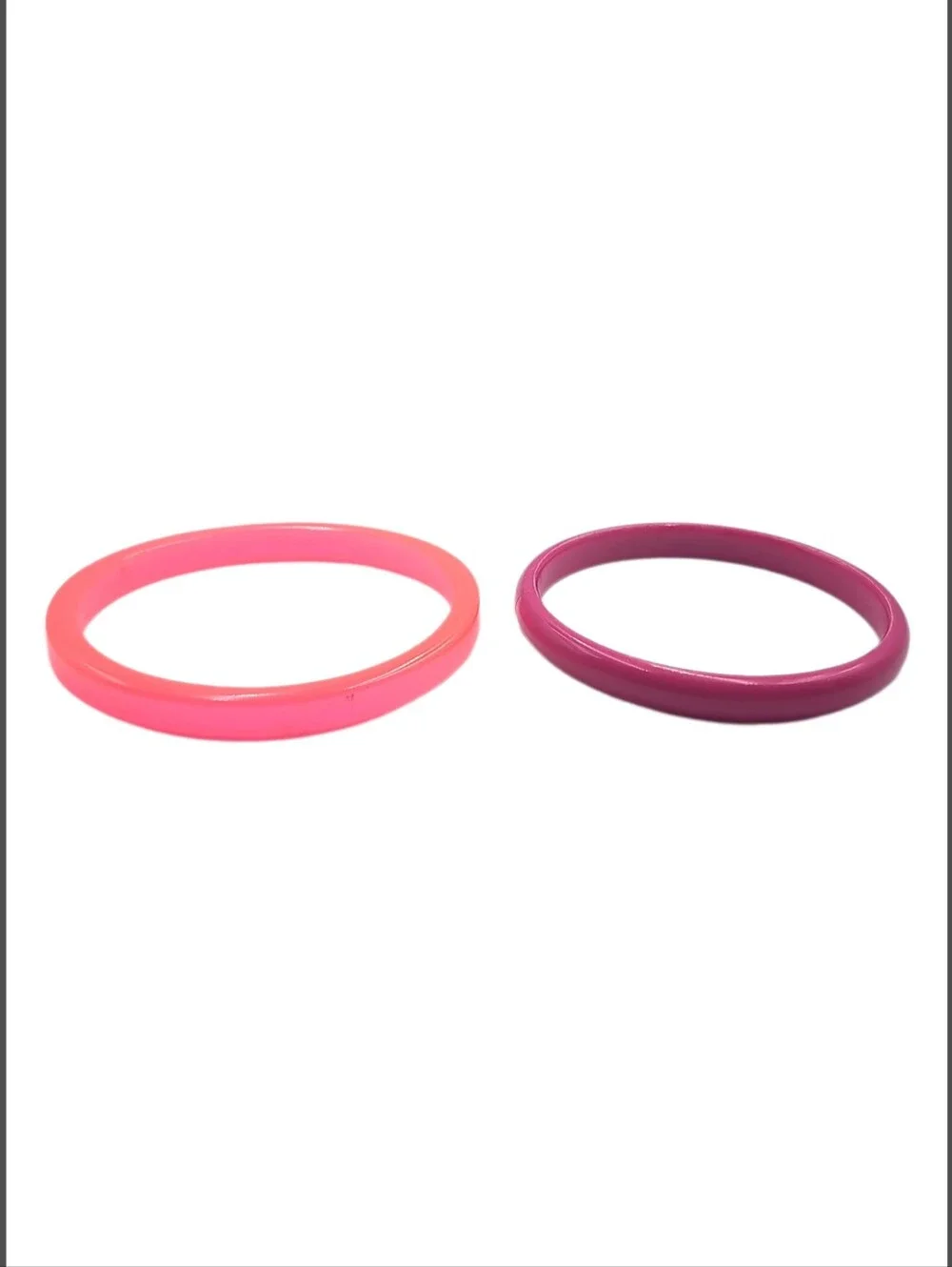 Two Hard Plastic Slip-on Bracelets